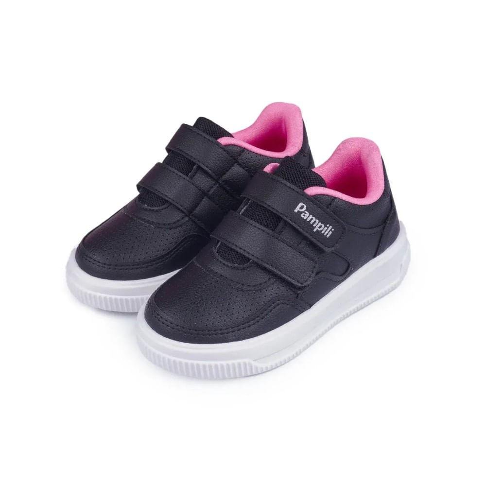 Tênis Calce Fácil Infantil Pampili Up Preto Preto 3