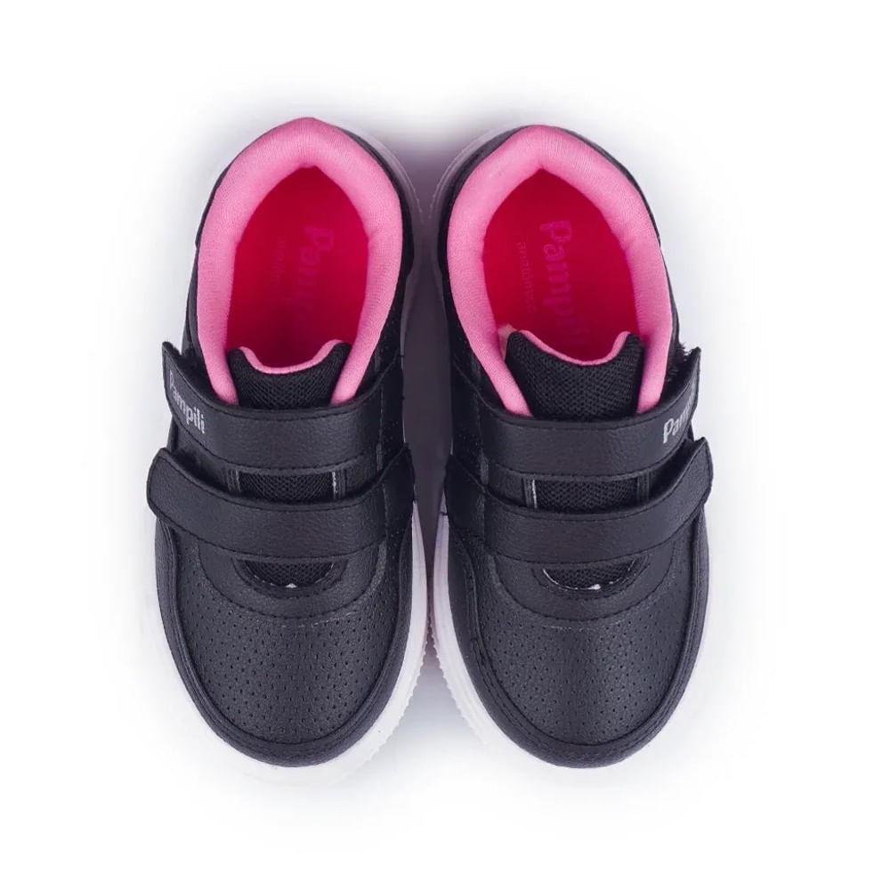 Tênis Calce Fácil Infantil Pampili Up Preto Preto 4