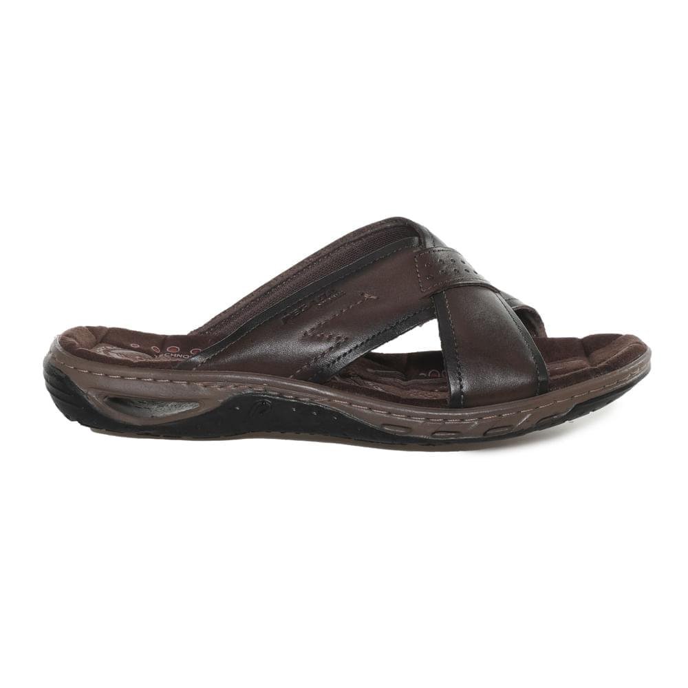 Chinelo Masculino Pegada Soft Couro Anilina Marrom 4