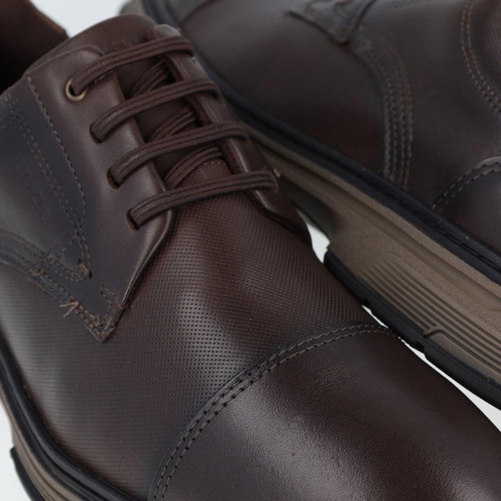 Sapato Casual Masculino Ferracini Classic Couro Marrom 5