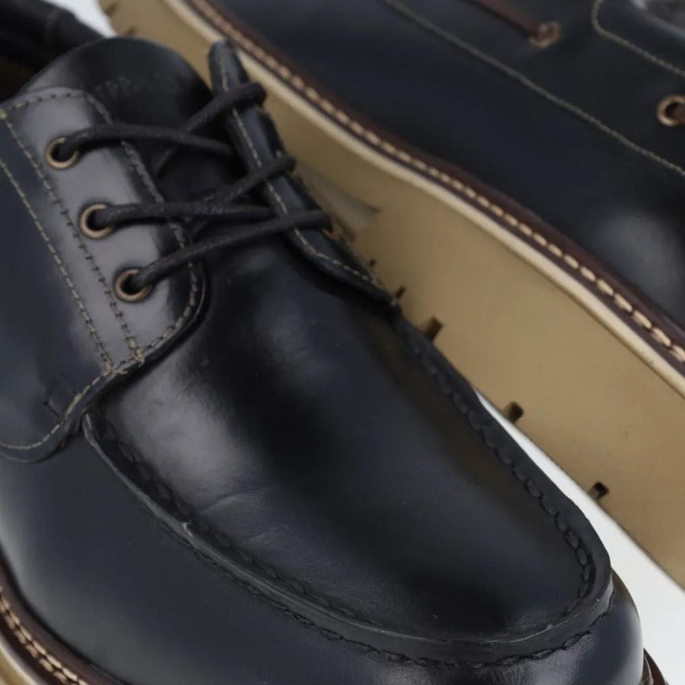 Mocassim Tratorado Masculino Ferracini Sider Couro Preto 5