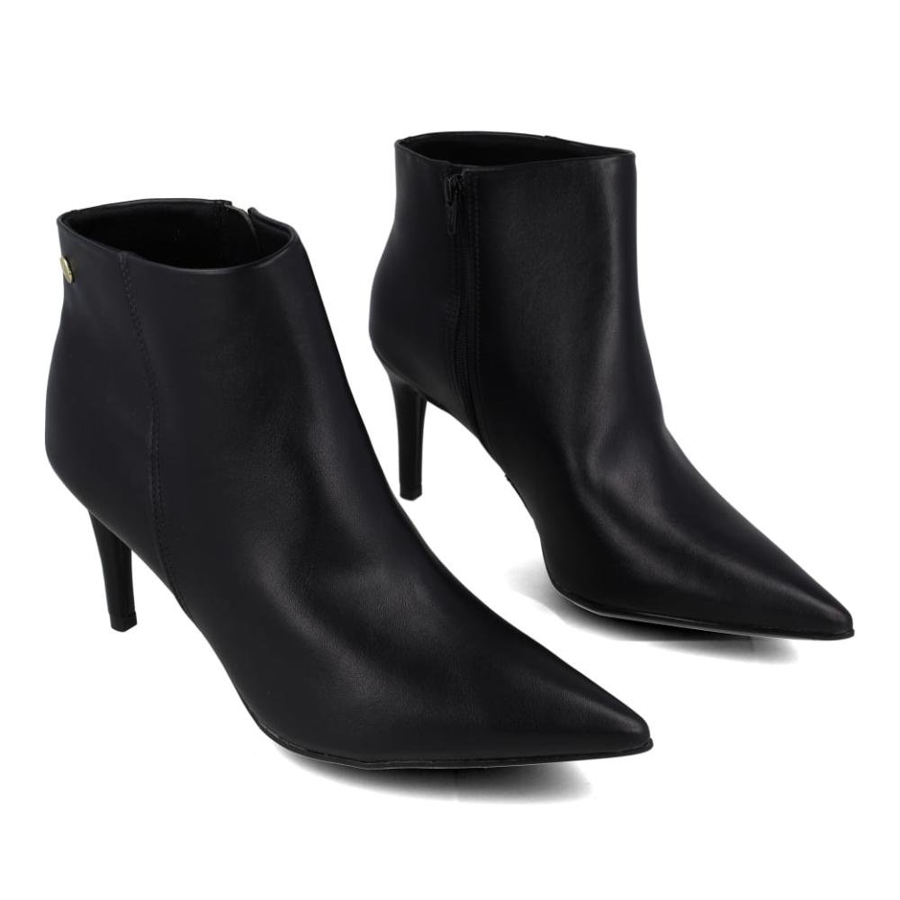 Bota Cano Curto Feminina Vizzano Middle Salto Preto 4
