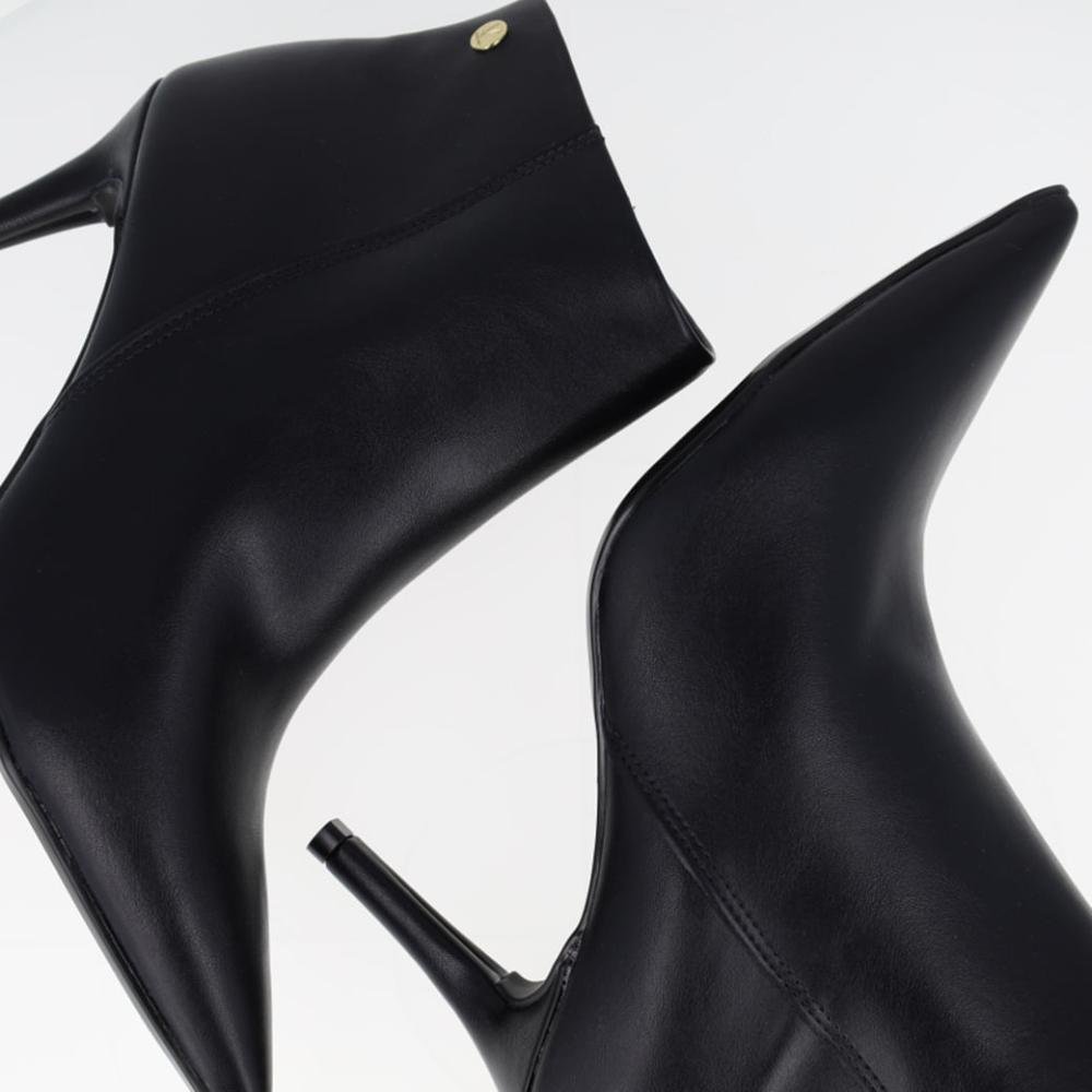 Bota Cano Curto Feminina Vizzano Middle Salto Preto 5
