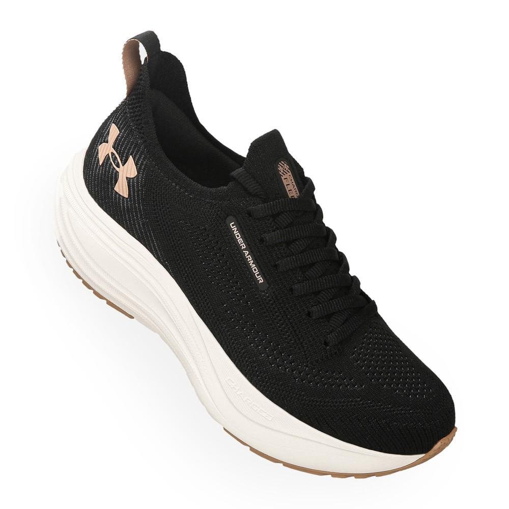 Under Armour Charged Fleek Tênis Corrida Feminino Preto 2