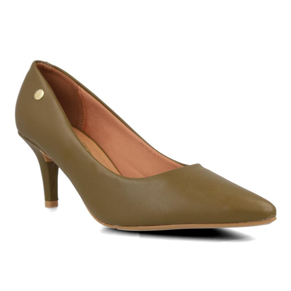 Scarpin Salto Fino Vizzano Pelica Feminino Verde 2
