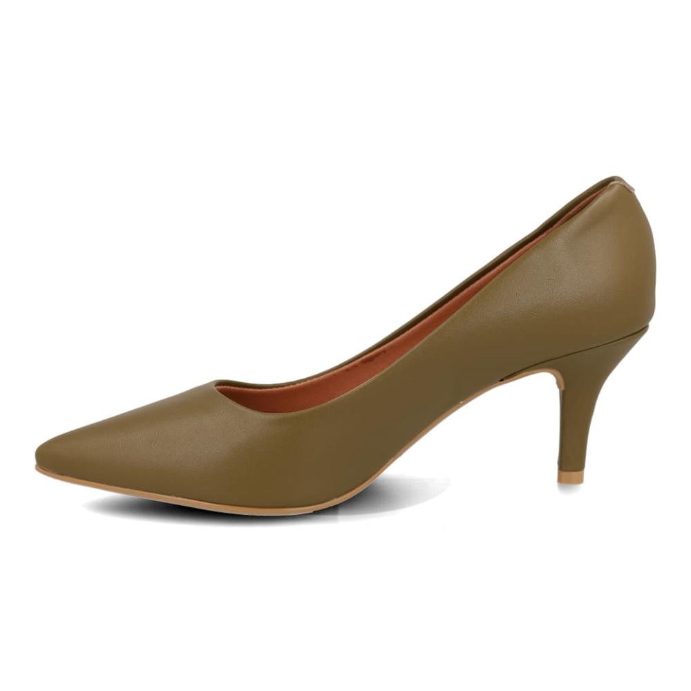 Scarpin Salto Fino Vizzano Pelica Feminino Verde 3