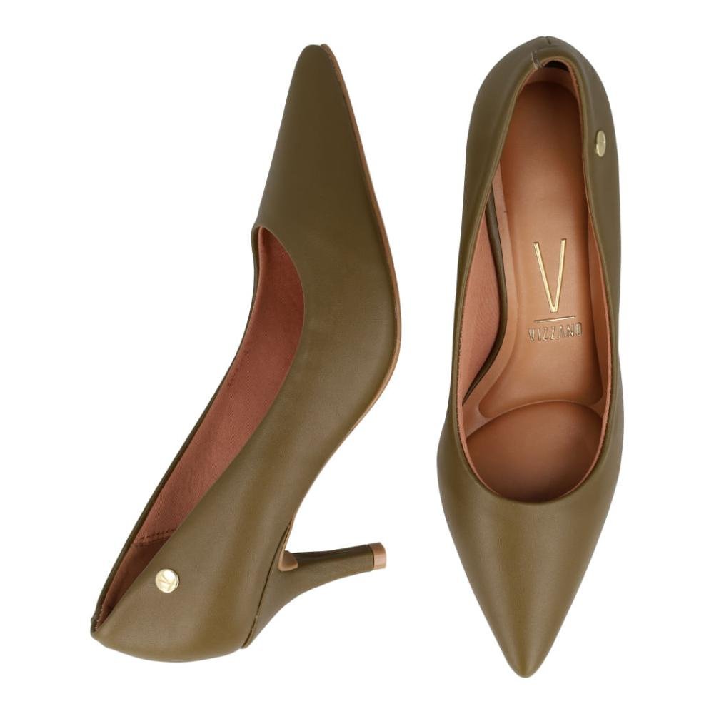 Scarpin Salto Fino Vizzano Pelica Feminino Verde 7