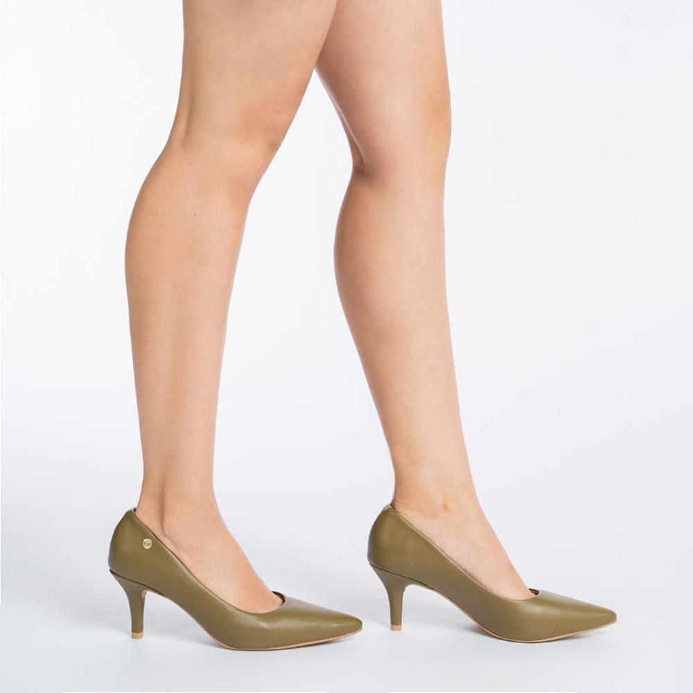 Scarpin Salto Fino Vizzano Pelica Feminino Verde 9