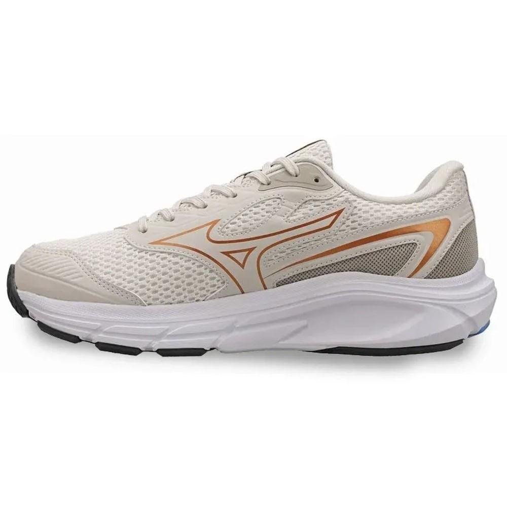 Mizuno Wave Hawk 6 Tênis Esportivo Feminino Softier Foam Bege 2