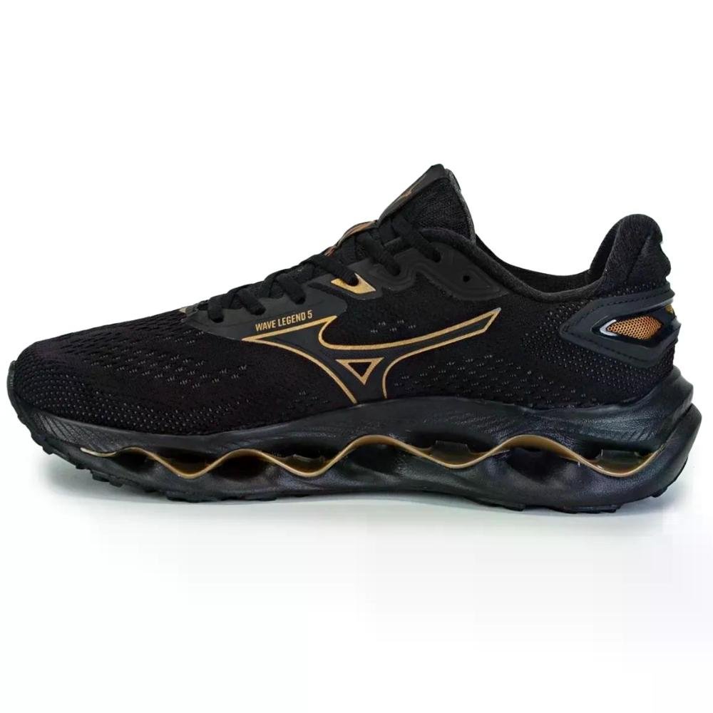 Tenis Mizuno Wave Legend 5 Corrida Masculino Preto 2