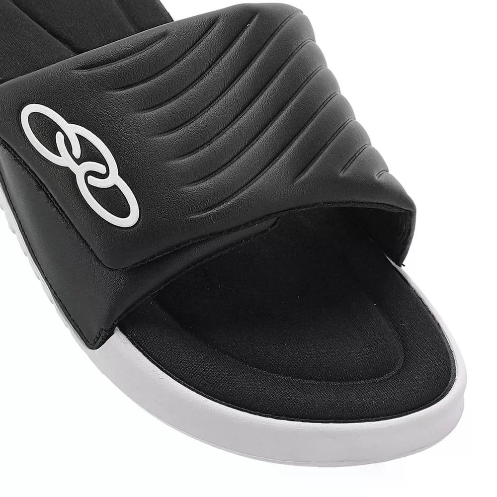 Chinelo Slide Olympikus Melbourne 2 Masculino Preto/Branco 2