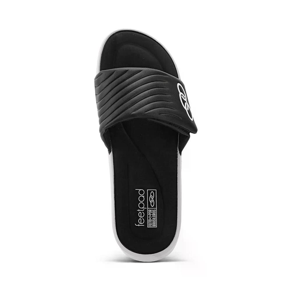Chinelo Slide Olympikus Melbourne 2 Masculino Preto/Branco 5