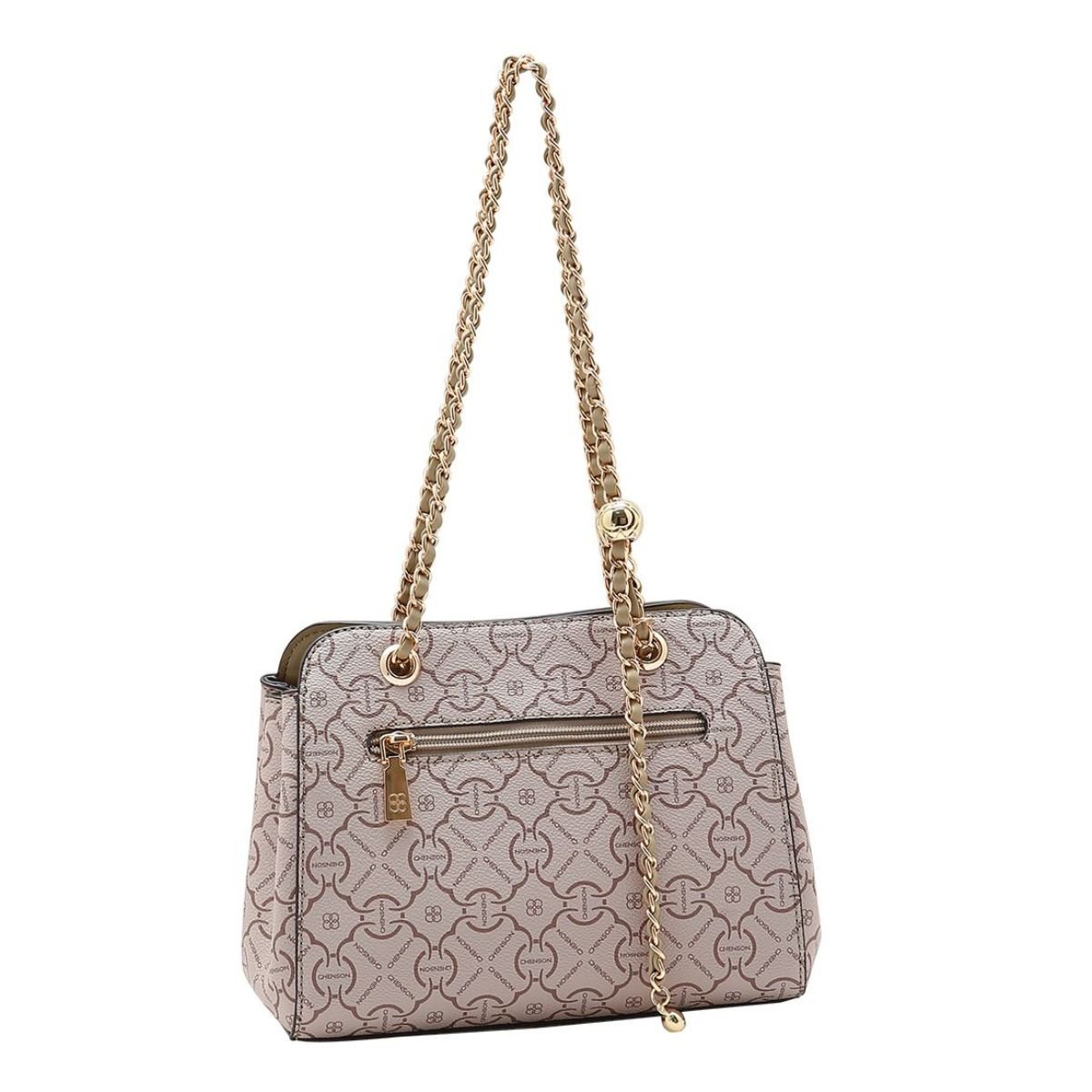 Bolsa Feminina Chenson Classic Cristal Ombro 3485359 Bege Bege 3