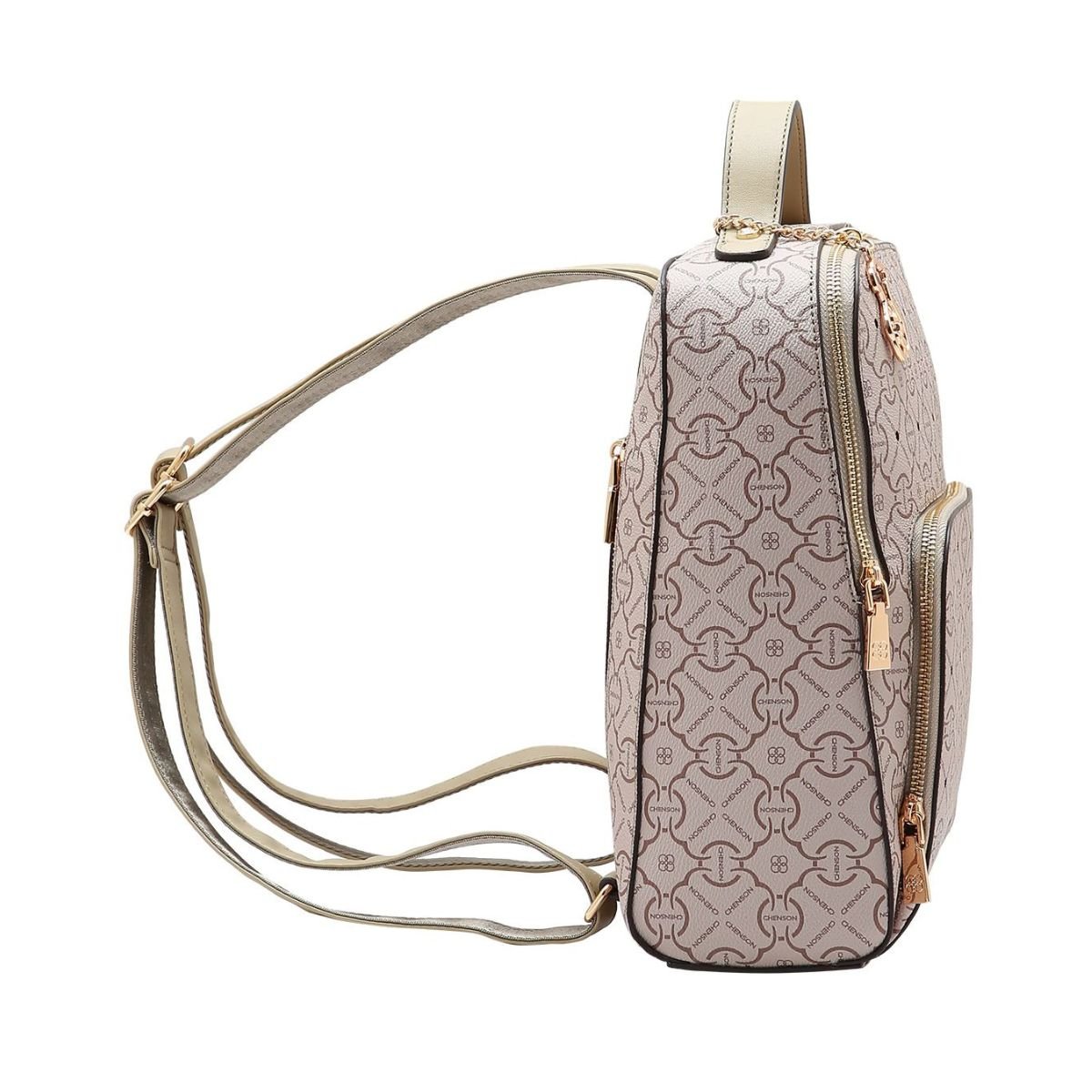 Mochila Feminina Chenson Classic Cristal Luxo 8485353 Bege Bege 2