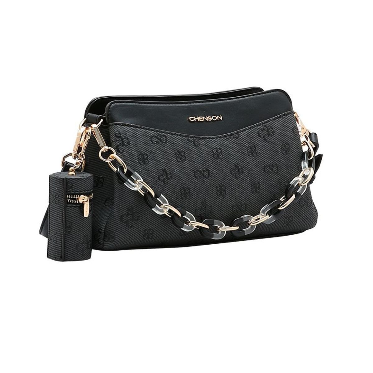Bolsa Feminina Chenson Monograma Atemporal 3485416 Preto