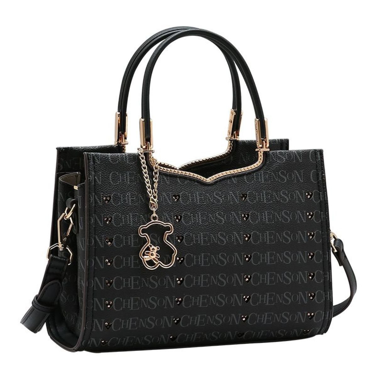 Bolsa Feminina Chenson Cristal Monograma 3485399 Preto