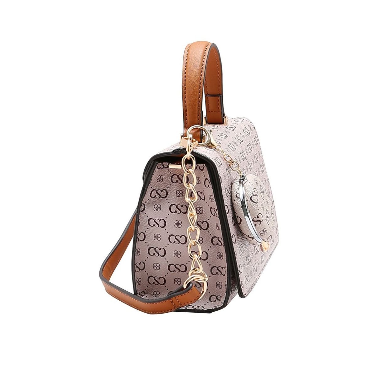 Bolsa Feminina Chenson Monograma Elegance 3485409 Bege Bege 2