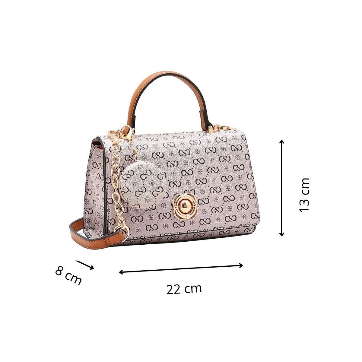 Bolsa Feminina Chenson Monograma Elegance 3485409 Bege Bege 4