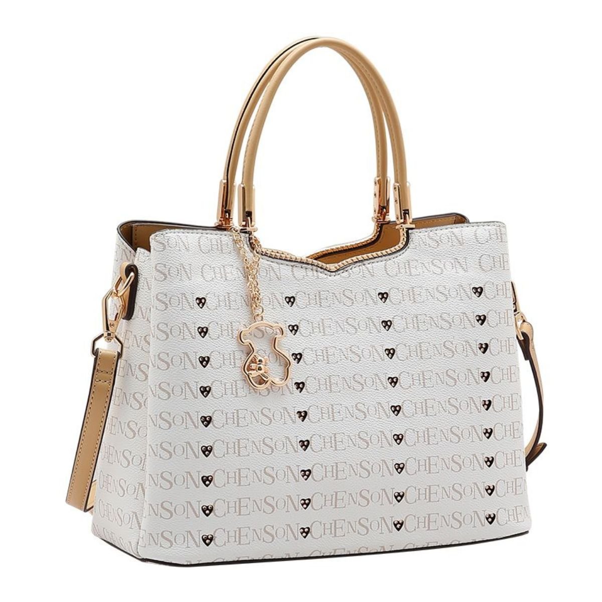 Bolsa Feminina Chenson Cristal Monograma 3485398 Off White