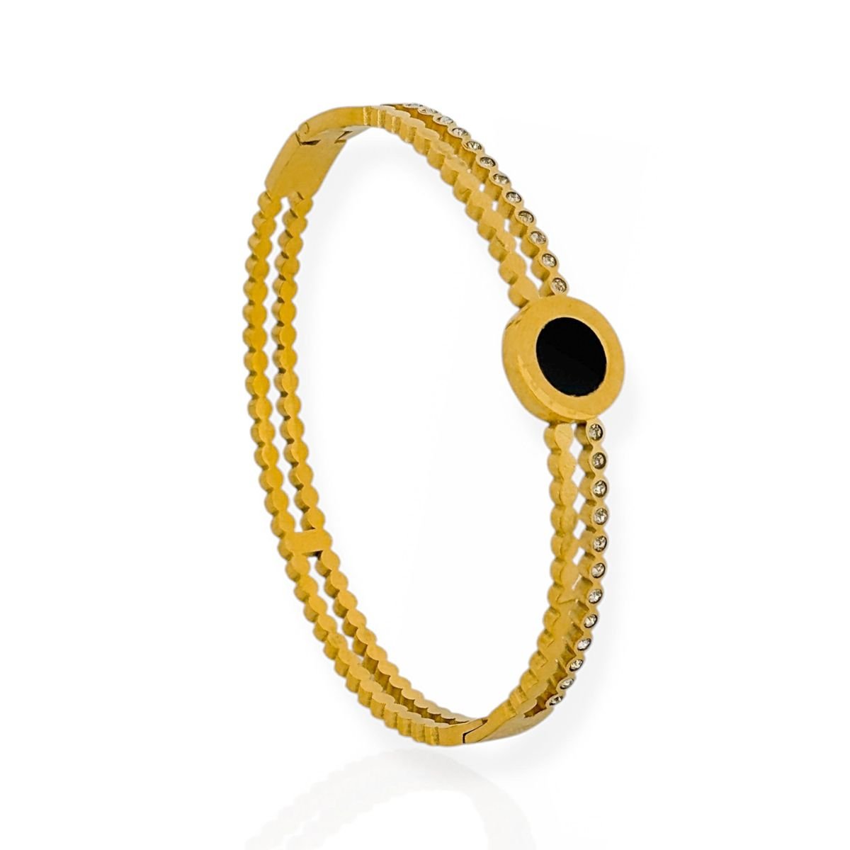 Bracelete Feminino Aço Inoxidável Ouro 18k Inspiração Altas Joalherias Dourado