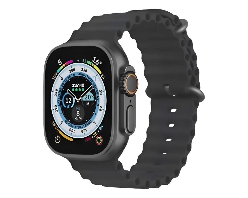 Relógio Smartwatch T900 Ultra 49mm Nfc + 2 Pulseiras Preto