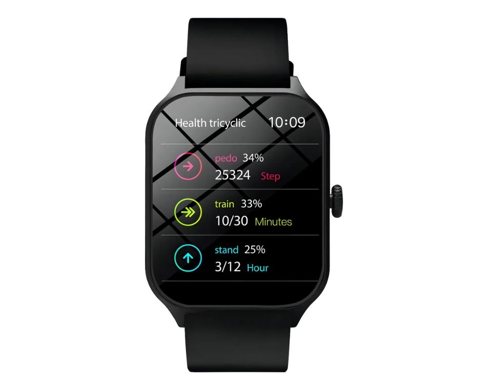 Relógio Smartwatch  AJ-L96 Faz a Recebe Ligações Notificações Preto Preto 2