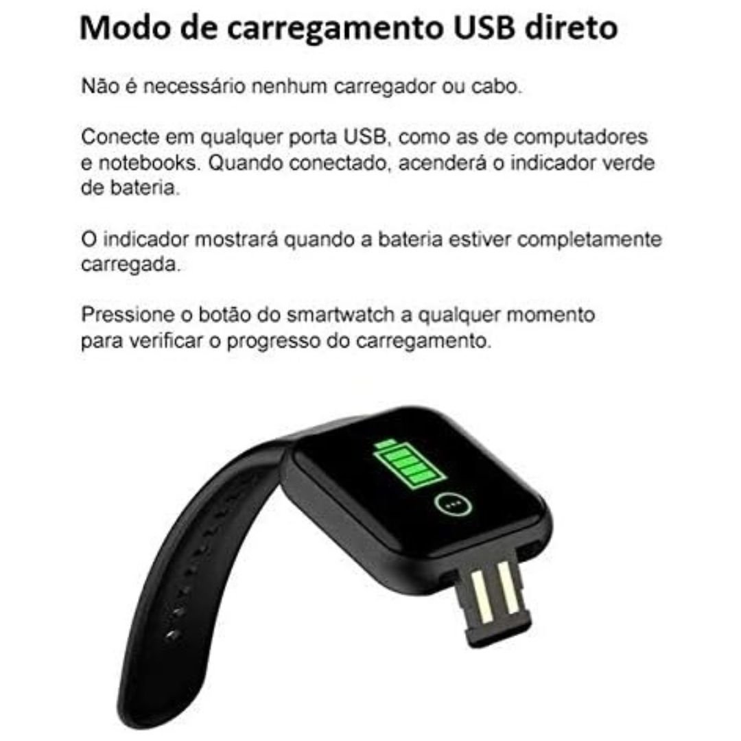 Relógio Smartwatch Inteligente D20 Pró Y68 Branco Prata 4