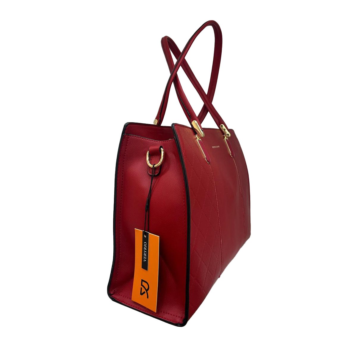 Bolsa Feminina Elegante Alça Ombro e Tiracolo em Poliuretano PU Veryrio VR3917 Vinho Vinho 2