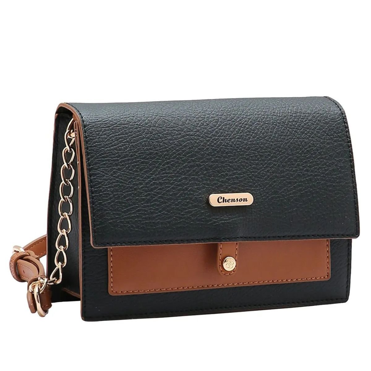 Bolsa Feminina Chenson Atemporal 3485120 Preto Preto/Marrom 1