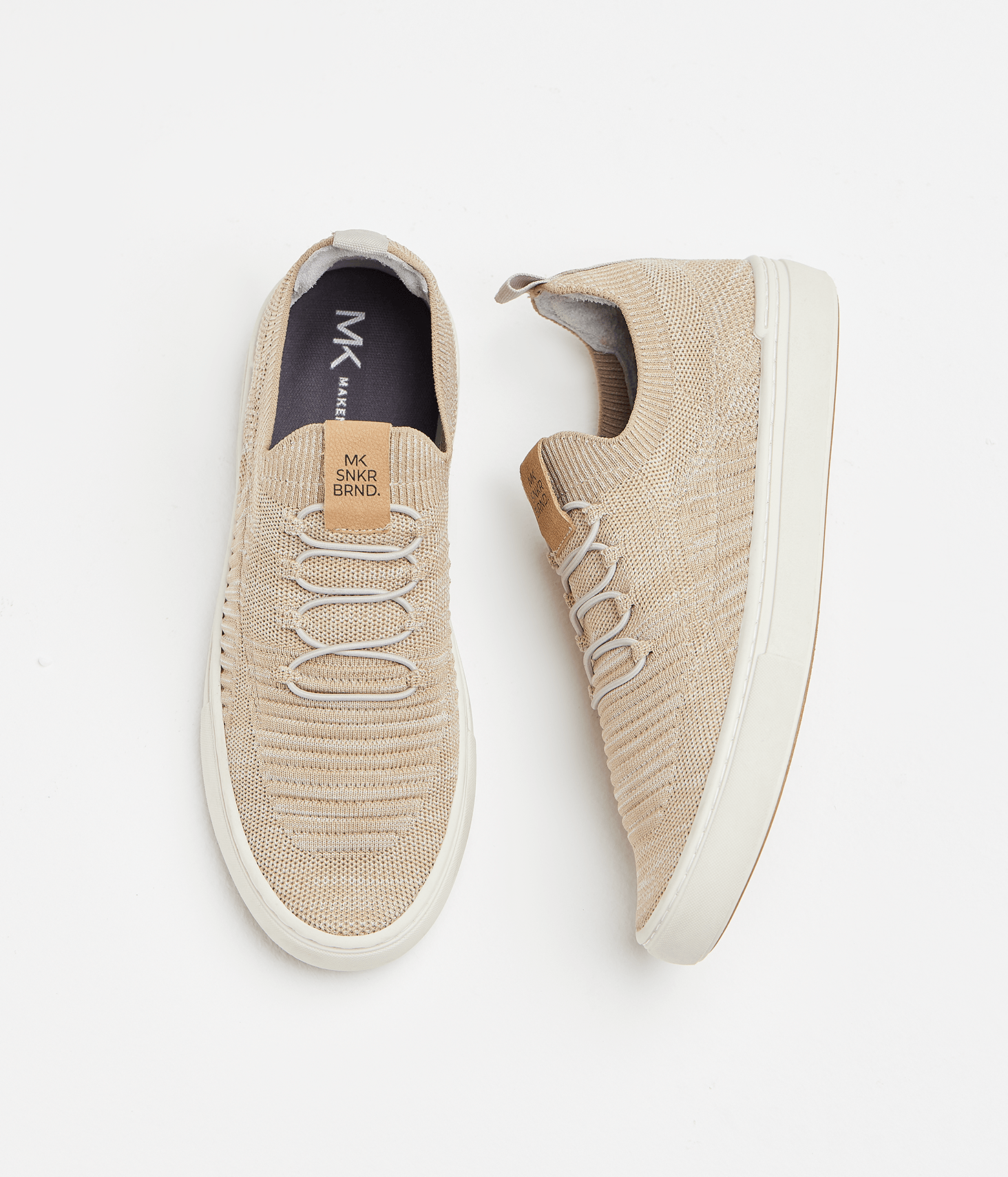 Tenis Knit Masculino Bege Bege 2