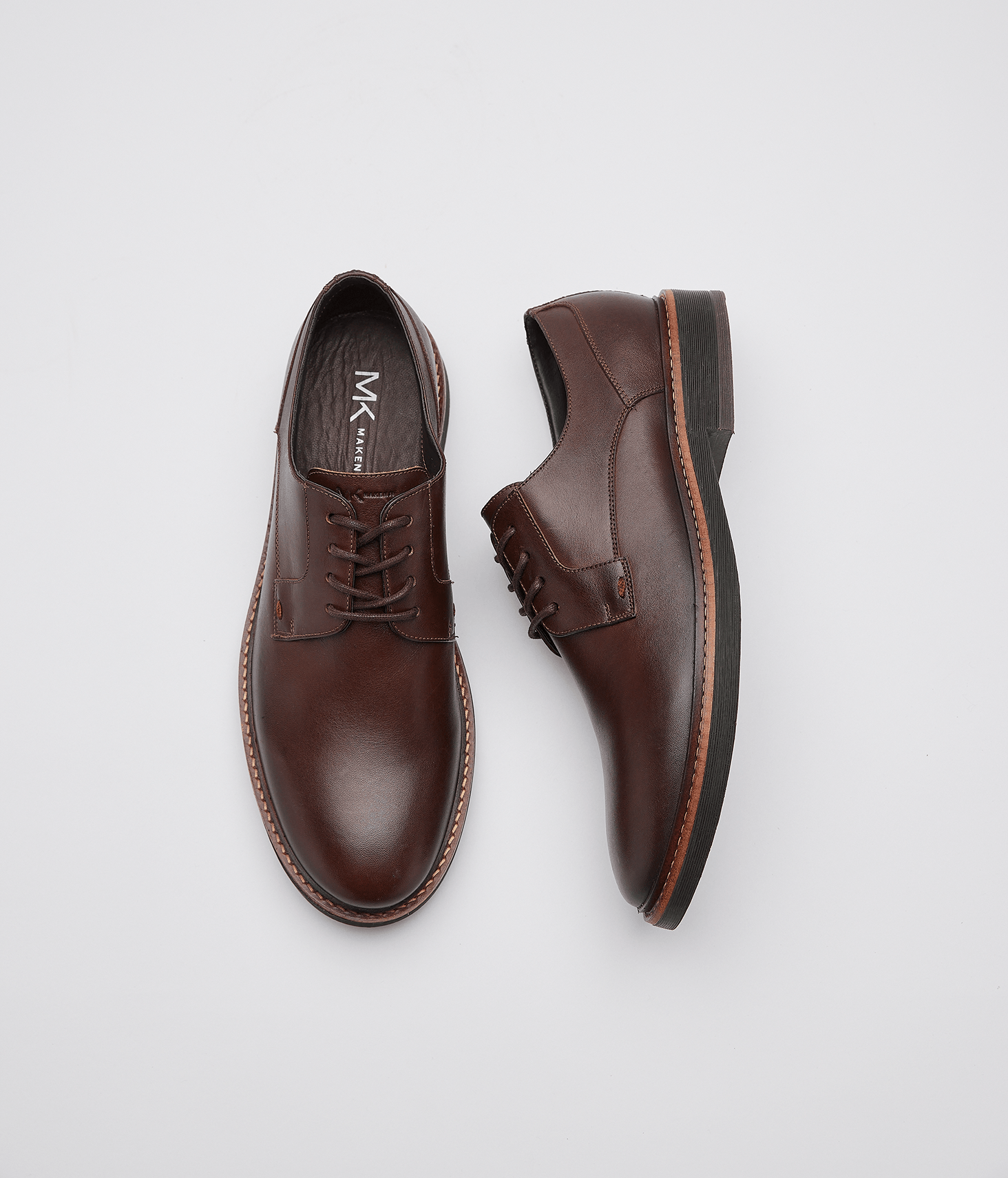 Brogue Com Ponto Picado Masculino Cafe Marrom 3