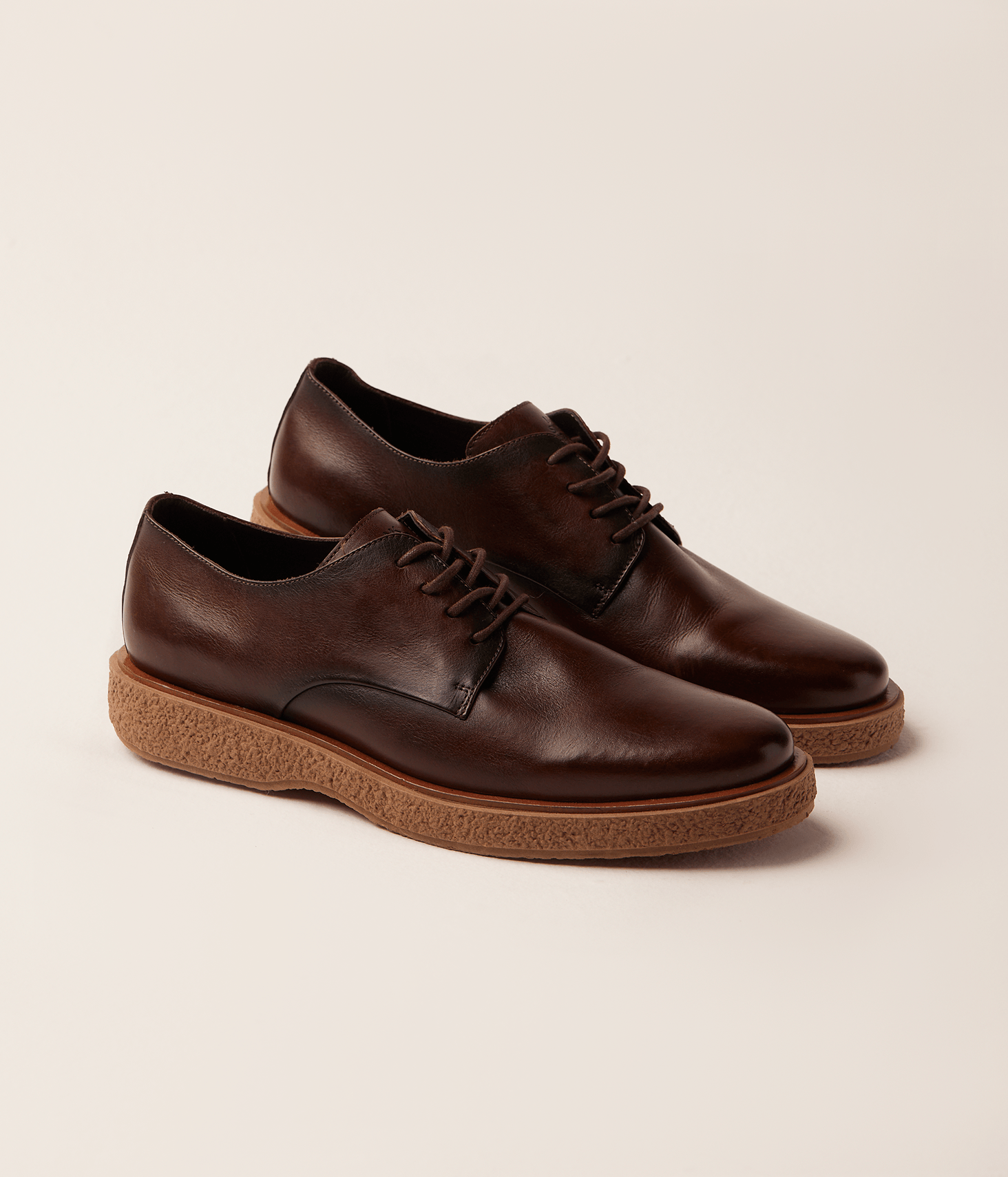 Sapato Em Couro Com Solado York Masculino Cafe