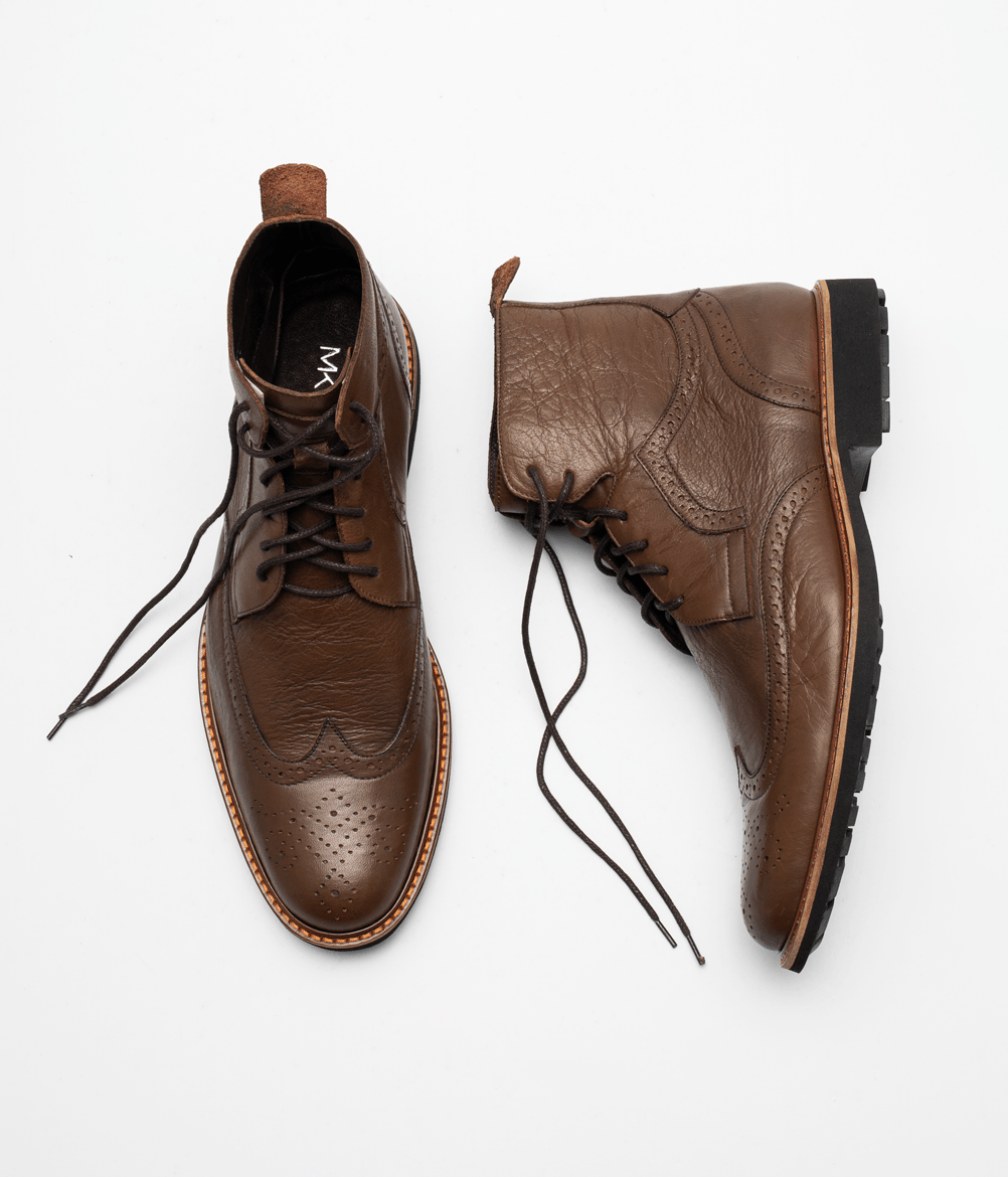 Bota De Couro Masculino Marrom Marrom 2
