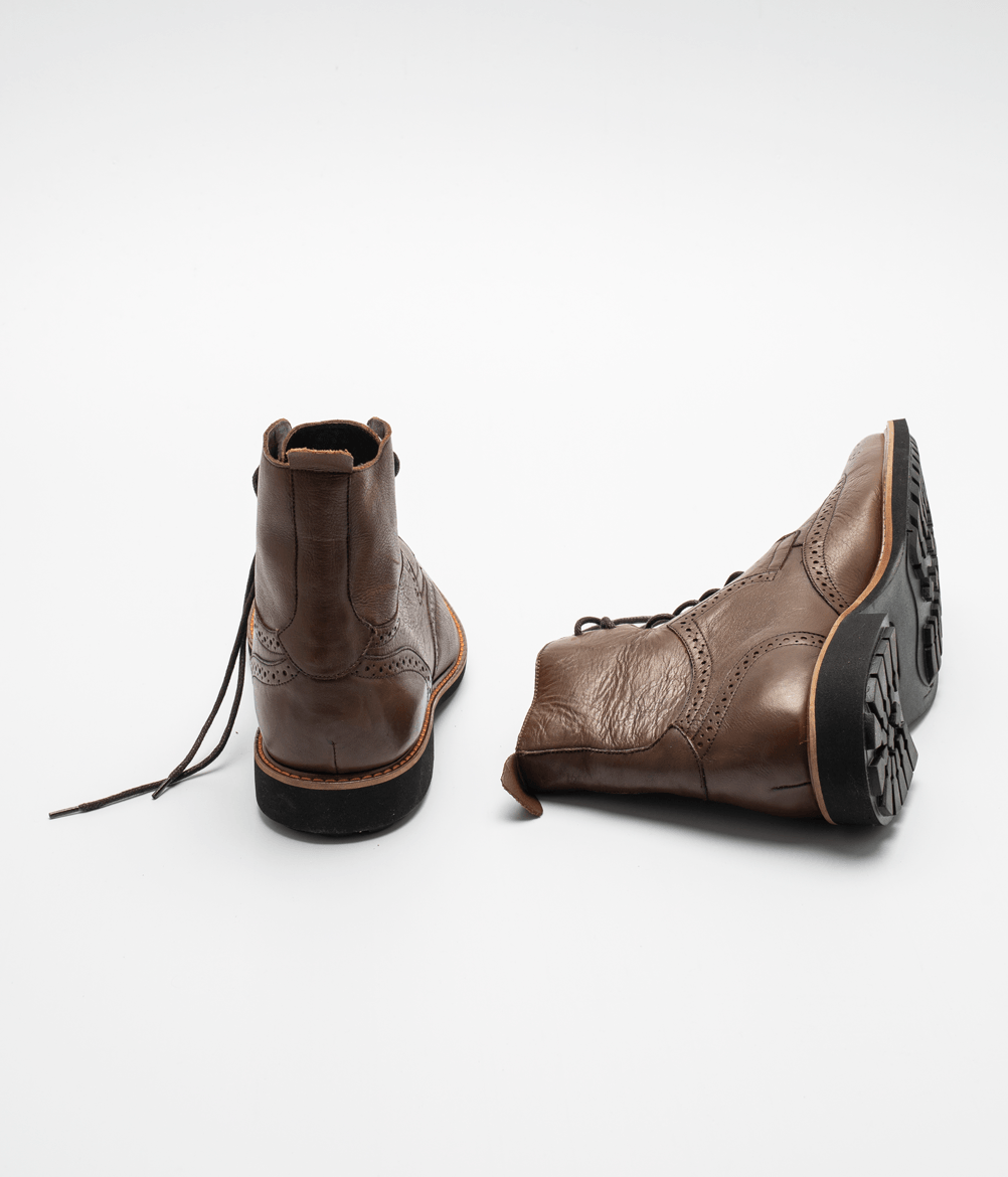 Bota De Couro Masculino Marrom Marrom 3
