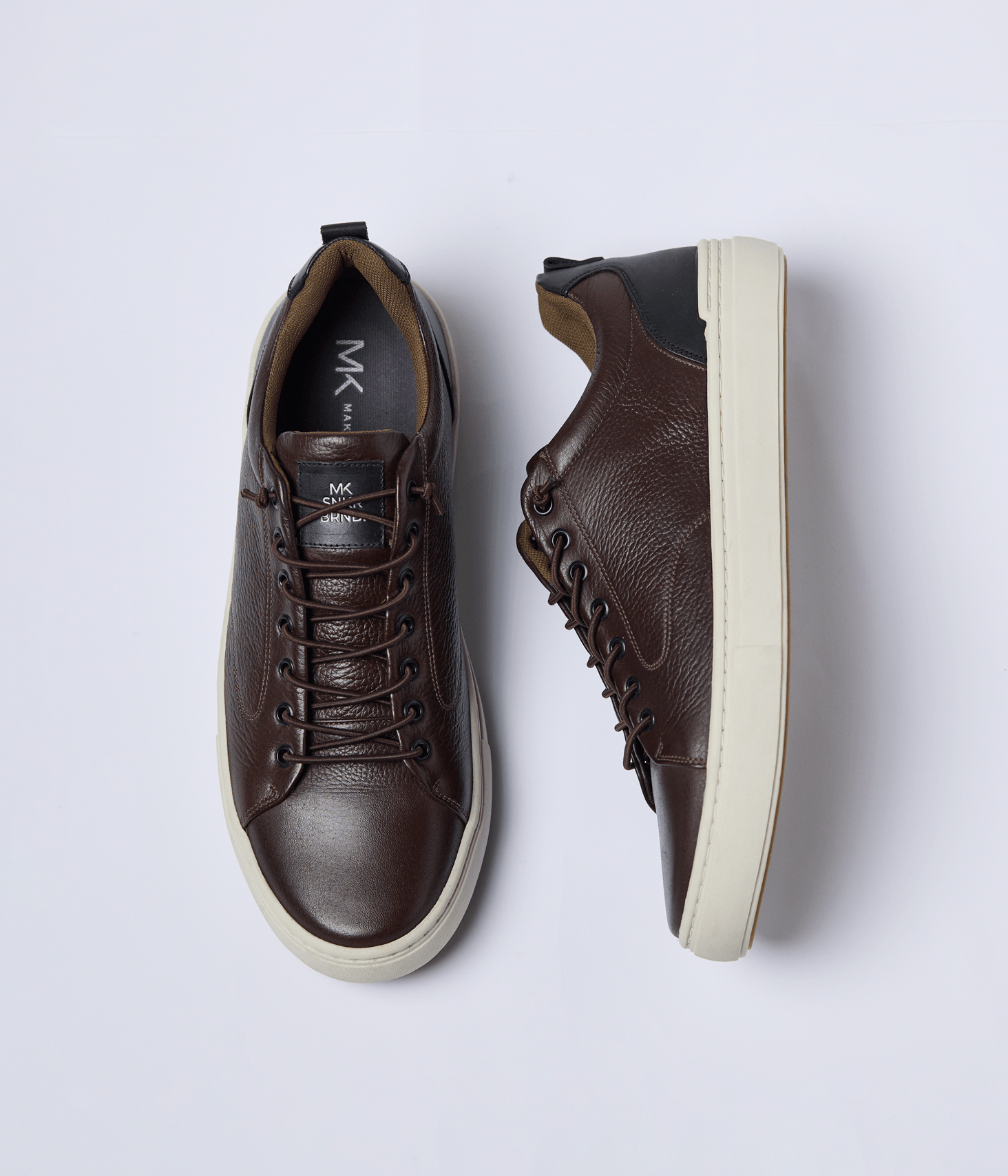 Sapatenis Com Cadarco De Elastico E Recortes Masculino Cafe Café 2