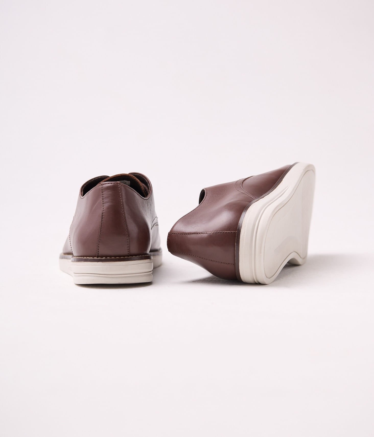 Sapato Makenji Couro Napa Suica Solado Off White Masculino Cafe Marrom 3