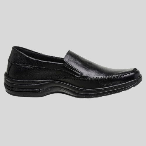 Sapato Masculino Mocassim Em Couro Preto Macio Conforto Preto 1