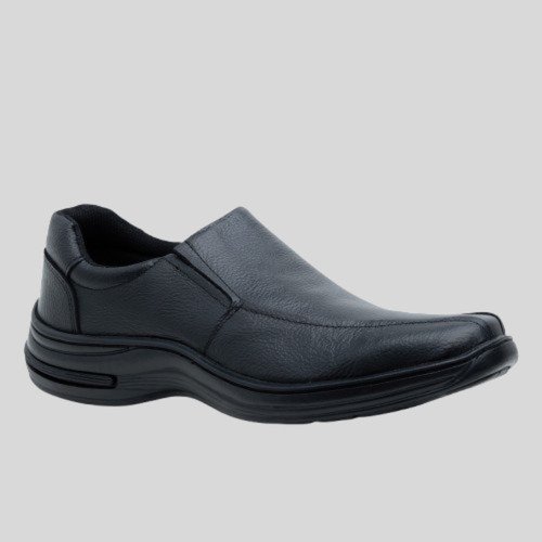 Sapato Masculino Social Couro Confortavel Sola Borracha Preto 1