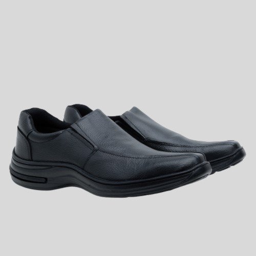 Sapato Masculino Social Couro Confortavel Sola Borracha Preto 4