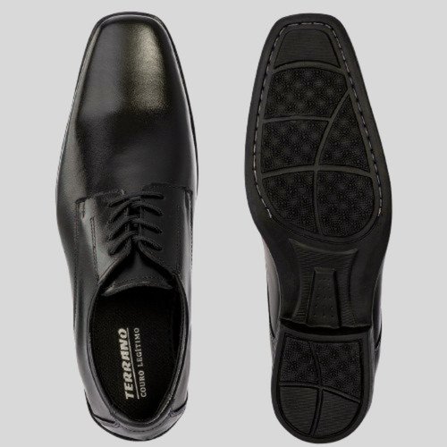 Sapato Social Masculino Preto Couro Cadarco Confort Leve Preto 3