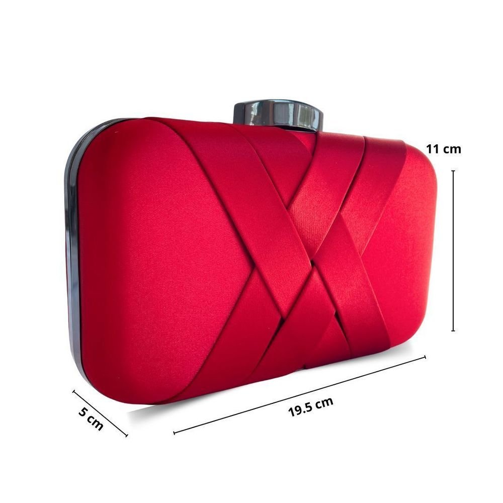 Bolsa Clucth Carteira De Festa Blogueira Ostentação Vera Vermelho 3