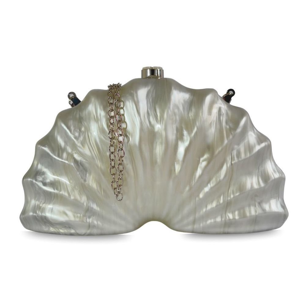 Bolsa Clutch Feminina Sofisticada Luxo Isadora Branco 2