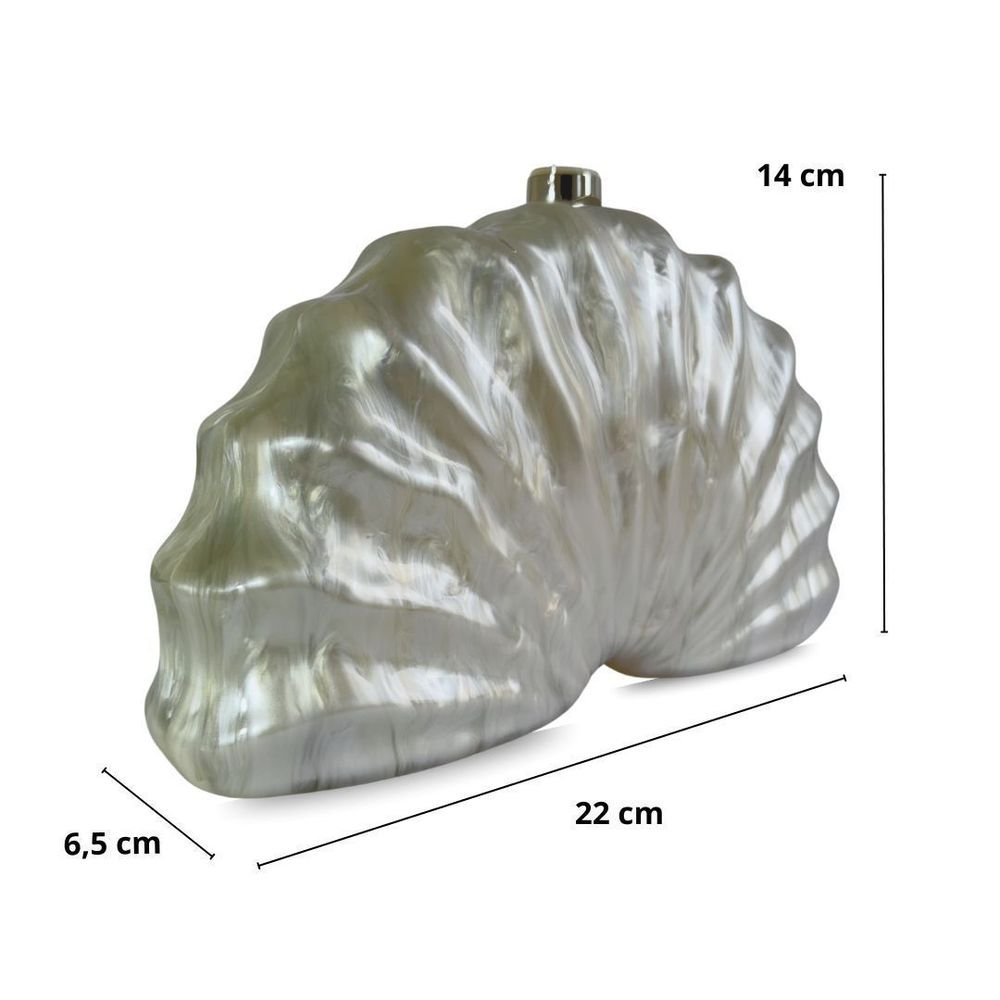 Bolsa Clutch Feminina Sofisticada Luxo Isadora Branco 5