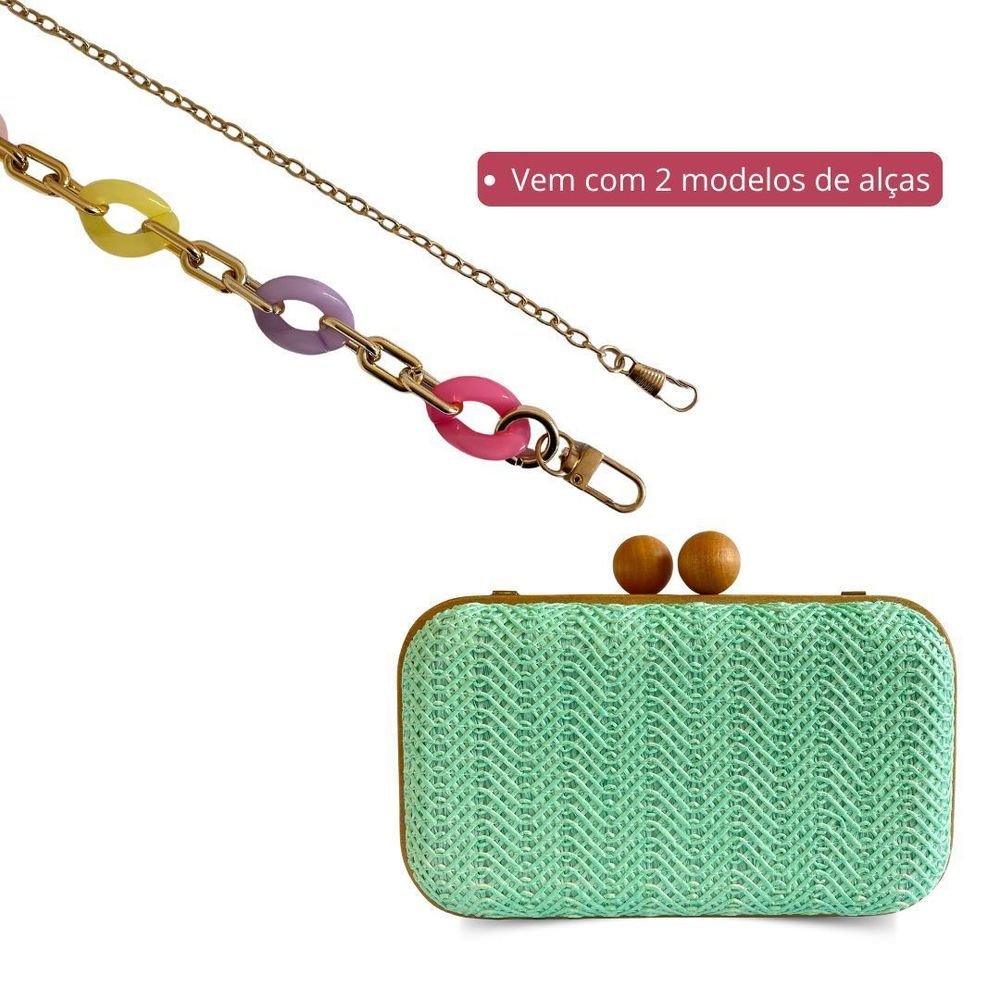 Bolsa Clutch Carteira Feminina De Festa Fashion Helena Verde 2