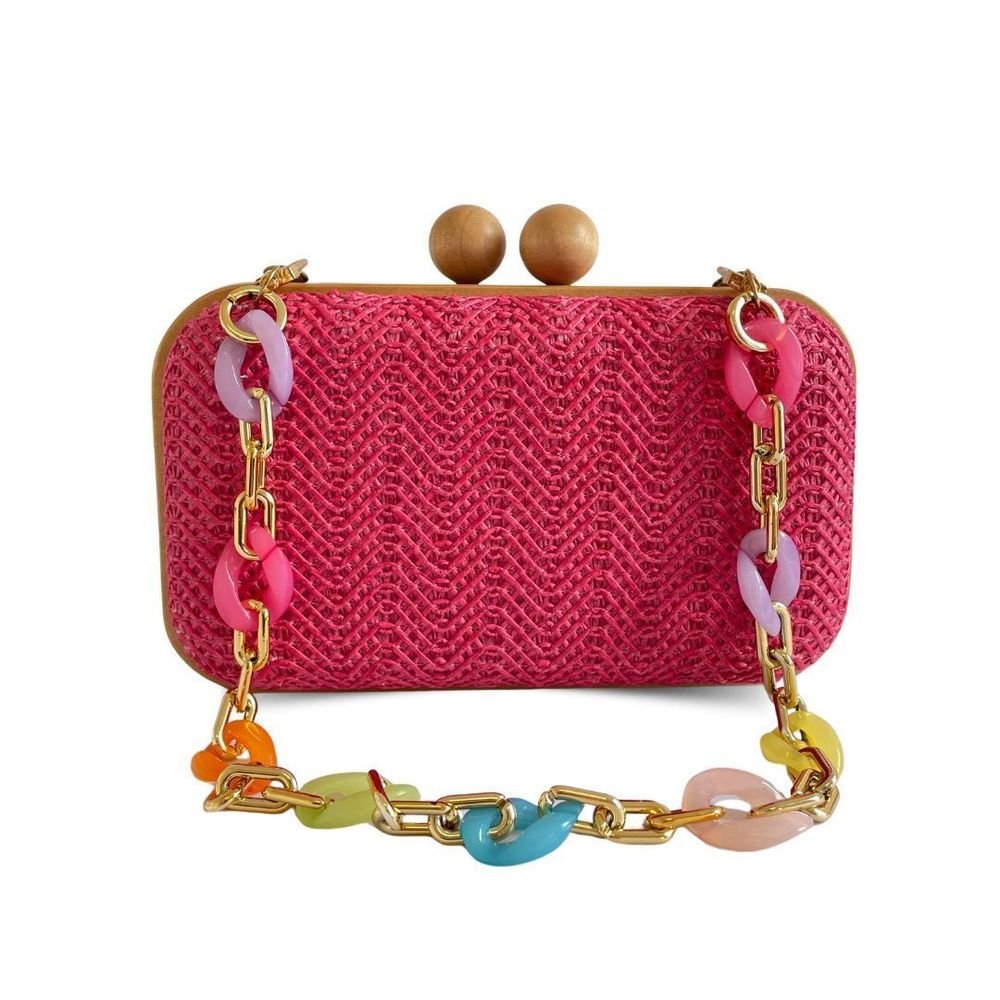 Bolsa Clutch Carteira Feminina De Festa Fashion Helena Pink 1