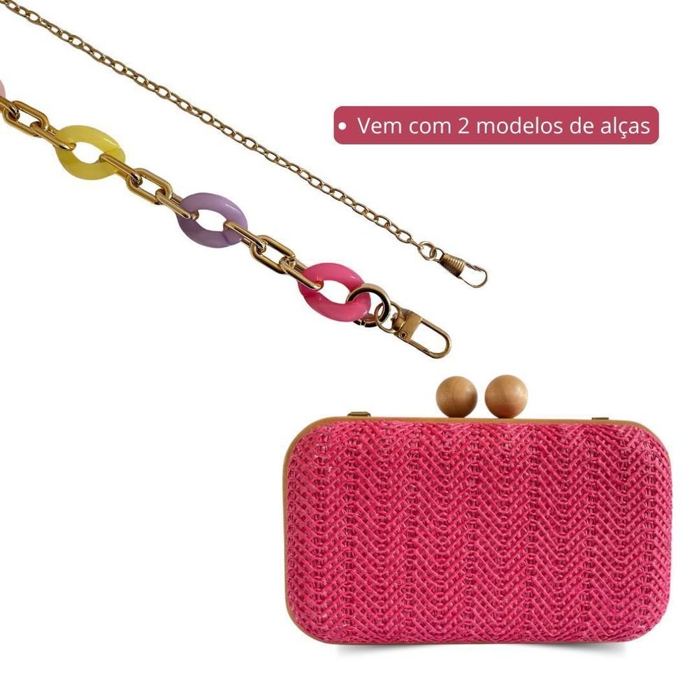 Bolsa Clutch Carteira Feminina De Festa Fashion Helena Pink 2