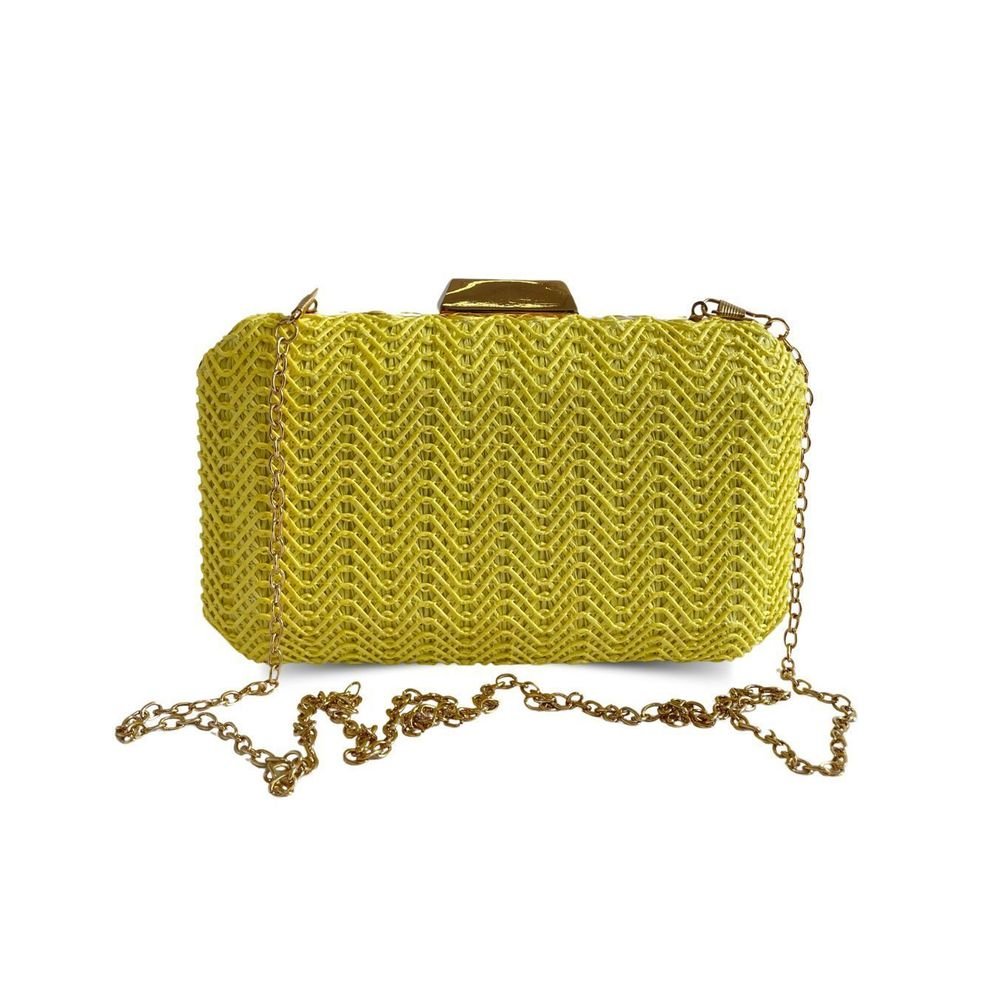 Bolsa Clutch Carteira Blogueira Ostentação Mavie Amarelo 2