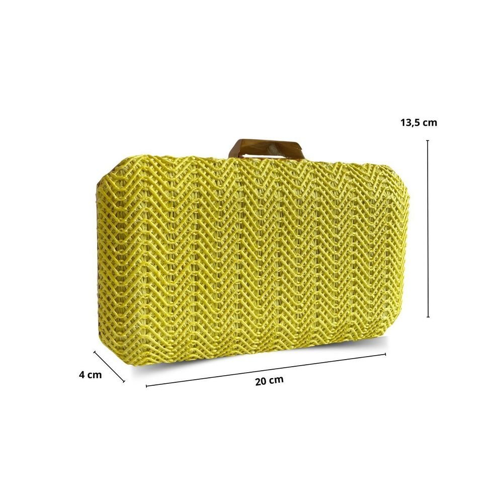 Bolsa Clutch Carteira Blogueira Ostentação Mavie Amarelo 3