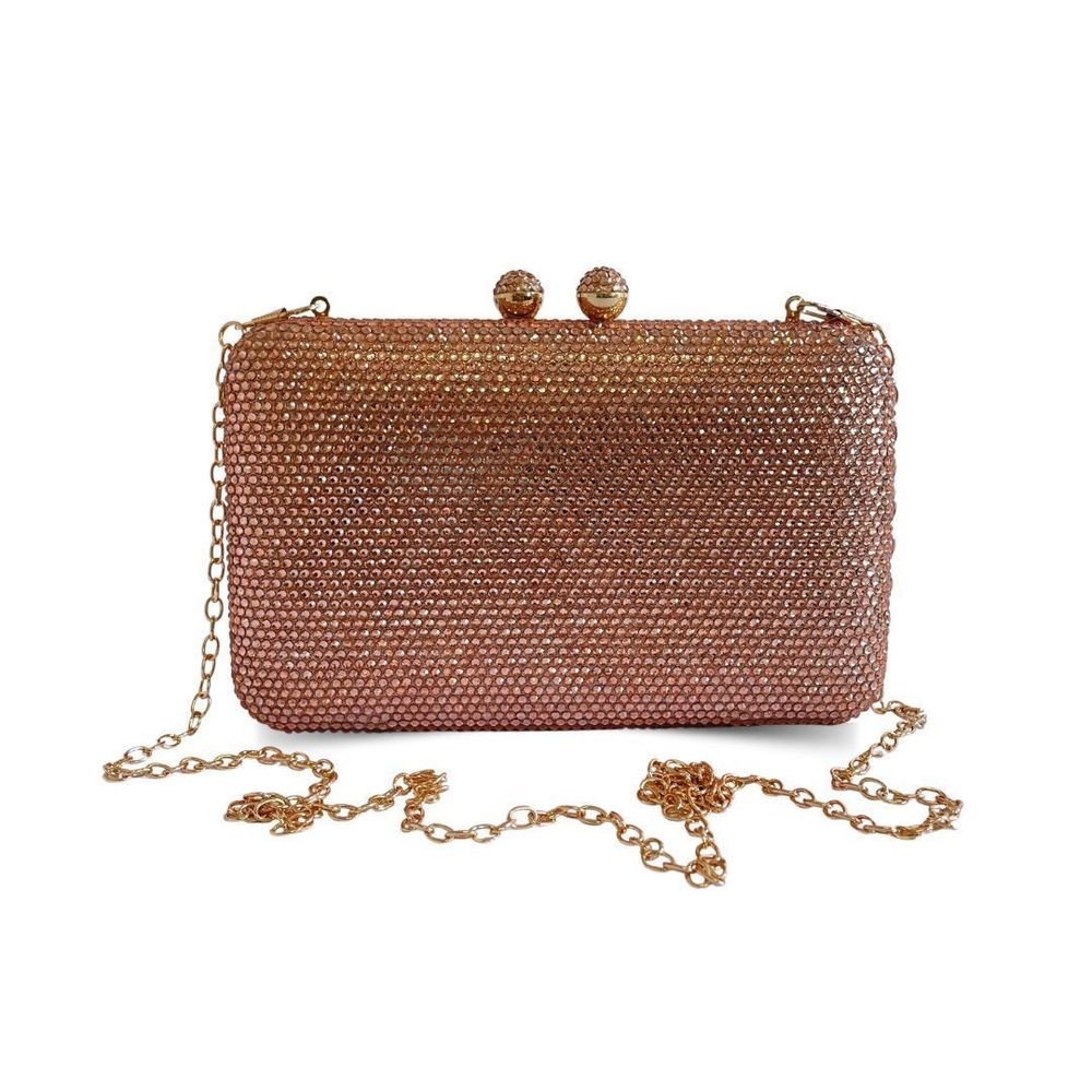 Bolsa Clutch Carteira De Mão Festa Luxo Ostentação Liz Champanhe 2