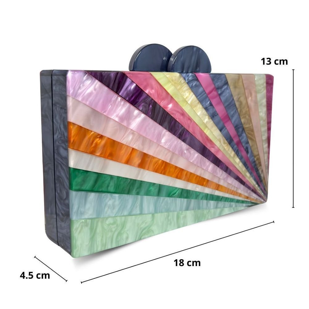 Bolsa Clutch Carteira De Mão Festa Feminina Sofisticada Eva Multicores 3